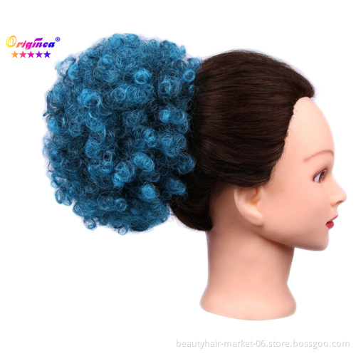 Synthetic Afro Kinky Curly Hair Chignon for Black Women Afro Bun 15 color hairpiece Afro Puff Drawstring Bun